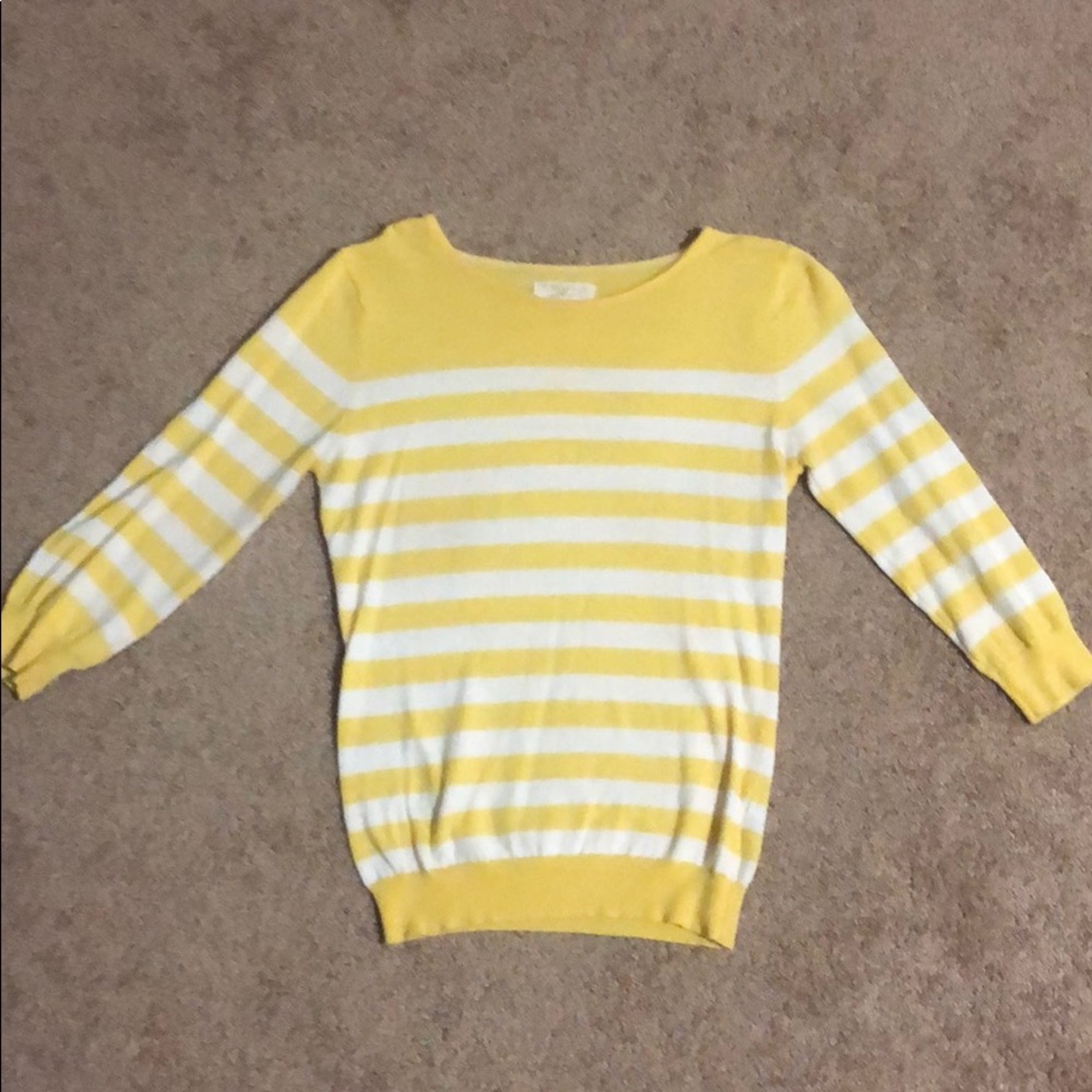Yellow 3/4 Sleeve Sweater